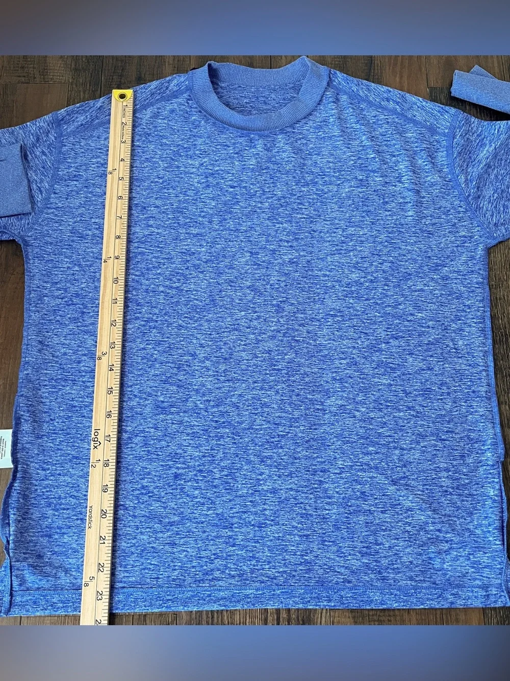 Nike Dri-Fit Running Long Sleeve Shirt Crewneck Thumbholes Size Medium Blue